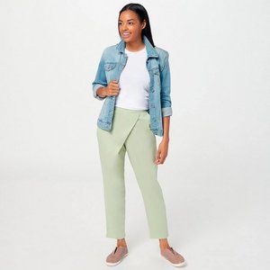 NWT ANYBODY COZY KNIT FAUX WRAP PANTS DUSTY‎ SAGE XXS